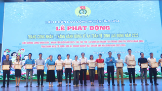 Huyện Ứng Hòa phát động Tháng Công nhân và Tháng hành động về ATVSLĐ năm 2025