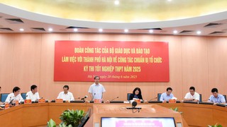 Bộ Giáo dục và Đào tạo làm việc với Hà Nội về công tác chuẩn bị tổ chức kỳ thi tốt nghiệp THPT năm 2025