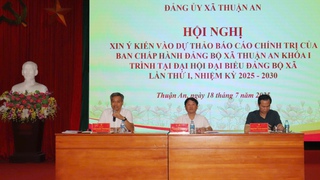 Xã Thuận An: Lấy ý kiến đóng góp Dự thảo Báo cáo chính trị Đại hội Đại biểu Đảng bộ xã lần thứ Nhất