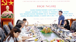 Chi nhánh Ngân hàng Chính sách Xã hội Thành phố đánh giá kết quả ủy thác cho vay với các tổ chức chính trị - xã hội 6 tháng đầu năm 2025