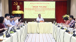 Phó Chủ tịch Thường trực UBND Thành phố Lê Hồng Sơn làm việc với phường Cửa Nam về triển khai vùng phát thải thấp