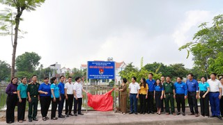 Xã Liên Minh gắn biển nhiều công trình, mô hình, phần việc chào mừng Đại hội đại biểu Đảng bộ xã lần thứ I