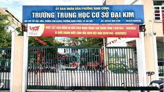 Phường Định Công thông tin về vụ việc học sinh Trường THCS Đại Kim có thái độ không đúng mực với giáo viên