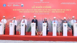 Khởi công xây dựng tuyến cao tốc thuộc dự án Vành đai 4 - Vùng Thủ đô Hà Nội