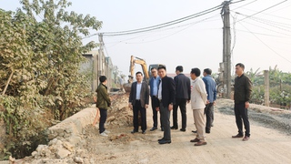 Kiểm tra tiến độ các dự án đầu tư công trọng điểm trên địa bàn xã Quốc Oai