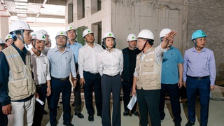 Phó Chủ tịch UBND Thành phố Vũ Thu Hà kiểm tra tiến độ các dự án y tế trọng điểm