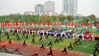 Phường Hoàng Liệt hưởng ứng Ngày chạy Olympic vì sức khỏe toàn dân