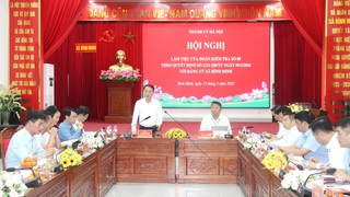 Trưởng Ban Nội chính Thành ủy Trần Đình Cảnh kiểm tra tại xã Bình Minh