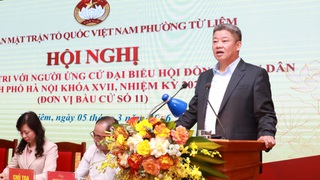 Ứng cử viên đại biểu HĐND thành phố Hà Nội - Đơn vị số 11 tiếp xúc cử tri vận động bầu cử