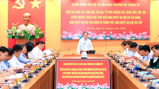 Đoàn kiểm tra số 10 của Ban Thường vụ Thành ủy Hà Nội làm việc với xã Phúc Sơn và Hồng Sơn