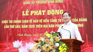 Phường Vĩnh Hưng phát động Cuộc thi chính luận về bảo vệ nền tảng tư tưởng của Đảng lần thứ Sáu