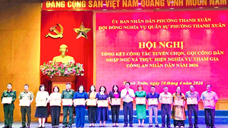 Phường Thanh Xuân tổng kết công tác tuyển quân 2026