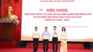 Xã Thanh Oai khen thưởng nhiều tập thể, cá nhân trong công tác bầu cử