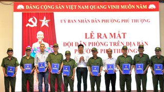 Phường Phú Thượng công bố quyết định thành lập các đội dân phòng trên địa bàn