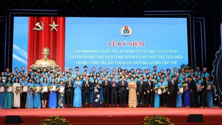 Kỷ niệm 140 năm Ngày Quốc tế Lao động, tuyên dương Chủ tịch công đoàn cơ sở xuất sắc