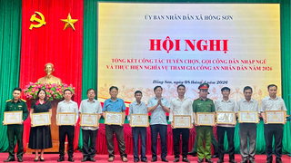 Xã Hồng Sơn tổng kết công tác tuyển quân năm 2026