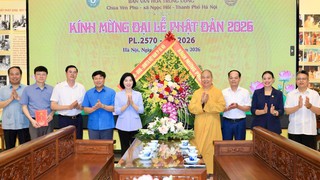 Đồng chí Phùng Thị Hồng Hà thăm, chúc mừng Ban Văn hóa Trung ương Giáo hội Phật giáo Việt Nam