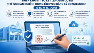 Triển khai ký số 100% kết quả giải quyết thủ tục hành chính đăng ký hộ kinh doanh