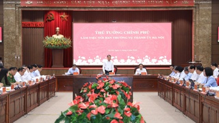 Thủ tướng Chính phủ Lê Minh Hưng làm việc với Ban Thường vụ Thành ủy Hà Nội