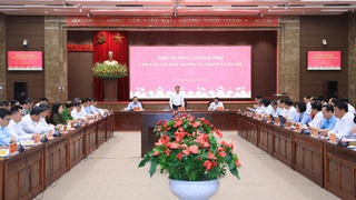 Thủ tướng Chính phủ Lê Minh Hưng làm việc với Ban Thường vụ Thành ủy Hà Nội