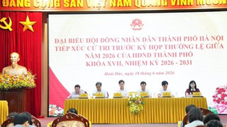 Đại biểu HĐND thành phố Hà Nội - Đơn vị bầu cử số 26 tiếp xúc cử tri trước kỳ họp