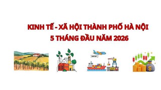 Báo cáo tình hình kinh tế - xã hội tháng Năm và 5 tháng đầu năm 2026 của Thủ đô Hà Nội