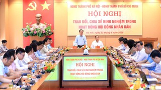 Thành phố Hà Nội và thành phố Hồ Chí Minh trao đổi kinh nghiệm trong hoạt động cơ quan dân cử