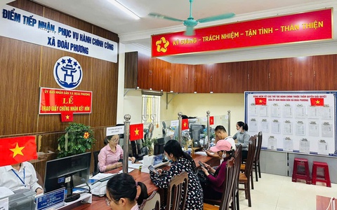 UBND xã Đoài Phương chuyển mình mạnh mẽ trong cải cách hành chính, hướng tới sự hài lòng của nhân dân