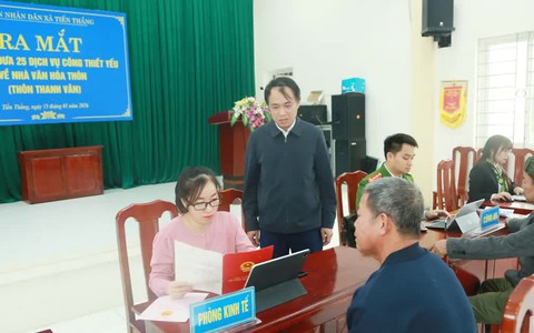 Xã Tiến Thắng - đưa dịch vụ công thiết yếu về từng thôn xóm