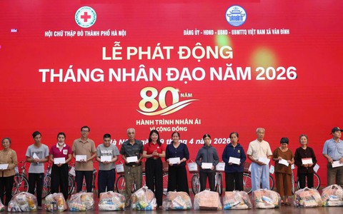 Hà Nội phát động Tháng Nhân đạo 2026: “80 năm - Hành trình nhân ái vì cộng đồng”
