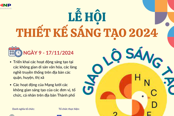 Sắp diễn ra Lễ hội Thiết kế Sáng tạo Hà Nội 2024: Thúc đẩy dòng chảy văn hoá sáng tạo Thủ đô