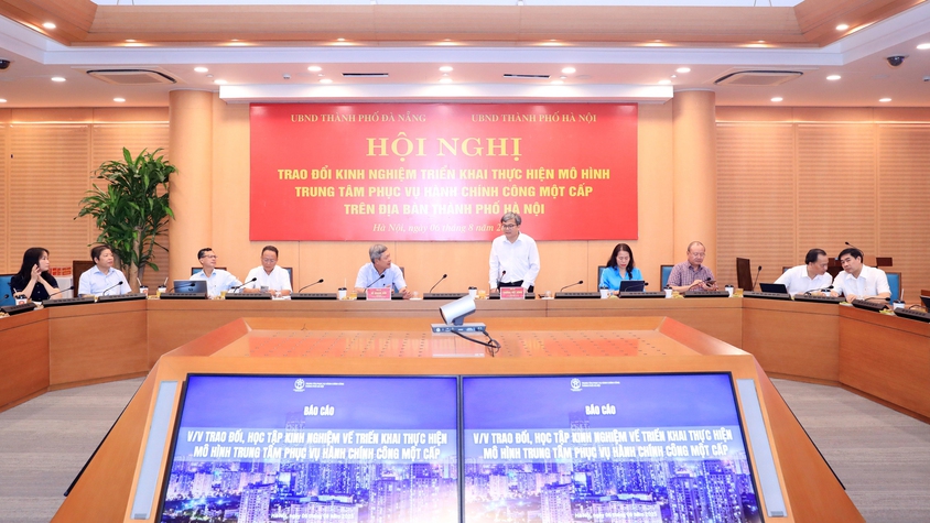 Hà Nội và Đà Nẵng trao đổi kinh nghiệm triển khai mô hình Trung tâm Phục vụ hành chính công một cấp
