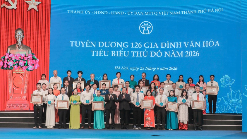 Tuyên dương 126 gia đình văn hóa tiêu biểu Thủ đô năm 2026